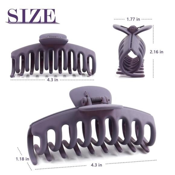 Large Hair Claw Clips for Women, Big Matte Hair Clips 8 pack - Picture 4 of 7